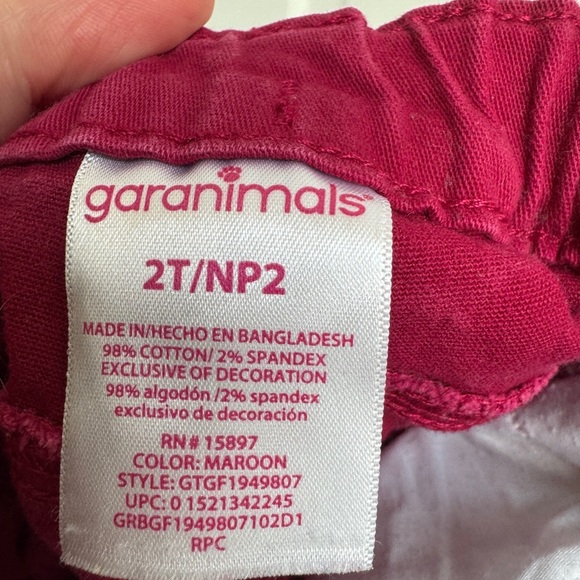 Garanimals 2T Girls Fuchsia Jeggings Pants - Picture 5 of 5